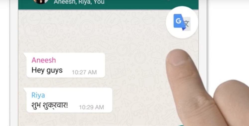 WhatsApp Google traductor